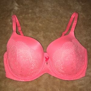 Coral Victoria’s Secret BBV Lined Demi 36 DDD